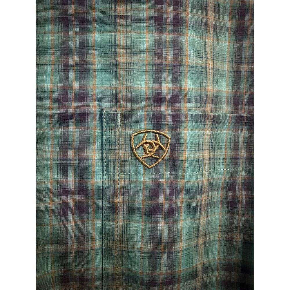Ariat Blue Pro Series plaid Button down Long sleeve Mens Sz XL Cowboy Western - Picture 2 of 8
